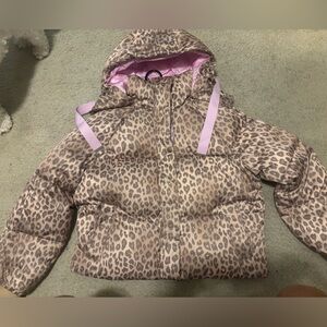 PINK Victoria's Secret Leopard Print Jacket with Light Pink Lining